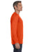Jerzees 29LS/29LSR Mens Dri-Power Moisture Wicking Long Sleeve Crewneck T-Shirt Burnt Orange Model Side