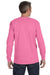 Jerzees 29LS/29LSR Mens Dri-Power Moisture Wicking Long Sleeve Crewneck T-Shirt Neon Pink Model Back