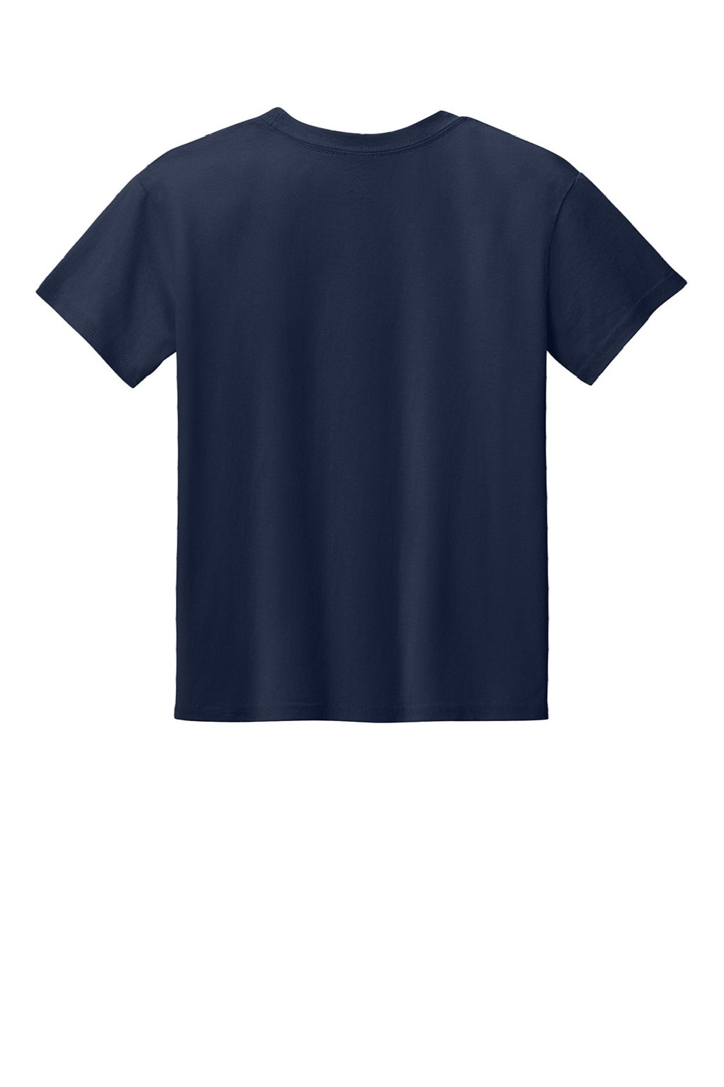 Gildan 3000B Womens Short Sleeve Crewneck T-Shirt Navy Blue Flat Back