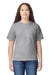 Gildan 3000B Womens Short Sleeve Crewneck T-Shirt Sport Grey Model Front