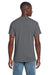 Gildan 3000 Mens Short Sleeve Crewneck T-Shirt Heather Graphite Grey Model Back