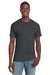 Gildan 3000 Mens Short Sleeve Crewneck T-Shirt Heather Dark Grey Model Front