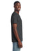 Gildan 3000 Mens Short Sleeve Crewneck T-Shirt Heather Dark Grey Model Side