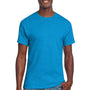 Gildan Mens Short Sleeve Crewneck T-Shirt - Heather Sapphire Blue - COMING SOON