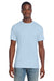 Gildan 3000 Mens Short Sleeve Crewneck T-Shirt Light Blue Model Front