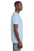 Gildan 3000 Mens Short Sleeve Crewneck T-Shirt Light Blue Model Side