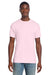 Gildan 3000 Mens Short Sleeve Crewneck T-Shirt Light Pink Model Front