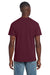Gildan 3000 Mens Short Sleeve Crewneck T-Shirt Maroon Model Back