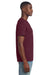 Gildan 3000 Mens Short Sleeve Crewneck T-Shirt Maroon Model Side