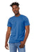 Bella + Canvas BC3001/3001C Mens Jersey Short Sleeve Crewneck T-Shirt Columbia Blue Model Front