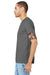 Bella + Canvas BC3001/3001 Mens Jersey Short Sleeve Crewneck T-Shirt Asphalt Grey Model Side