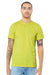 Bella + Canvas BC3001/3001C Mens Jersey Short Sleeve Crewneck T-Shirt Strobe Green Model Front
