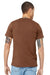 Bella + Canvas BC3001/3001C Mens Jersey Short Sleeve Crewneck T-Shirt Chestnut Brown Model Back