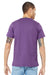 Bella + Canvas BC3001/3001 Mens Jersey Short Sleeve Crewneck T-Shirt Royal Purple Model Back