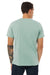 Bella + Canvas BC3001/3001 Mens Jersey Short Sleeve Crewneck T-Shirt Dusty Blue Model Back