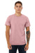 Bella + Canvas BC3001/3001 Mens Jersey Short Sleeve Crewneck T-Shirt Orchid Model Front