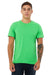 Bella + Canvas BC3001/3001 Mens Jersey Short Sleeve Crewneck T-Shirt Synthetic Green Model Front