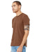 Bella + Canvas BC3001/3001C Mens Jersey Short Sleeve Crewneck T-Shirt Chestnut Brown Model 3Q