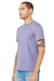 Bella + Canvas BC3001/3001C Mens Jersey Short Sleeve Crewneck T-Shirt Dark Lavender Purple Model 3Q