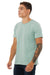 Bella + Canvas BC3001/3001 Mens Jersey Short Sleeve Crewneck T-Shirt Dusty Blue Model 3Q