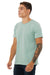 Bella + Canvas BC3001/3001C Mens Jersey Short Sleeve Crewneck T-Shirt Dusty Blue Model 3Q