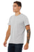 Bella + Canvas BC3001/3001 Mens Jersey Short Sleeve Crewneck T-Shirt Solid Athletic Grey Model 3Q