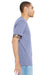 Bella + Canvas BC3001/3001 Mens Jersey Short Sleeve Crewneck T-Shirt Lavender Blue Model Side