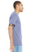 Bella + Canvas BC3001/3001C Mens Jersey Short Sleeve Crewneck T-Shirt Lavender Blue Model Side