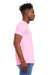 Bella + Canvas BC3001CVC/3001CVC Mens Heather CVC Short Sleeve Crewneck T-Shirt Heather Bubbble Gum Pink Model Side