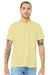 Bella + Canvas BC3001CVC/3001CVC Mens Heather CVC Short Sleeve Crewneck T-Shirt Heather French Vanilla Model Front