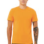 Bella + Canvas Mens Heather CVC Short Sleeve Crewneck T-Shirt - Heather Marmalade Orange
