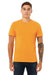 Bella + Canvas BC3001CVC/3001CVC Mens Heather CVC Short Sleeve Crewneck T-Shirt Heather Marmalade Orange Model Front