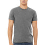 Bella + Canvas Mens USA Made Jersey Short Sleeve Crewneck T-Shirt - Heather Deep Grey - Closeout