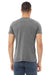 Bella + Canvas BC3001U Mens USA Made Jersey Short Sleeve Crewneck T-Shirt Heather Deep Grey Model Back