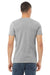 Bella + Canvas 3001U/3001USA Mens USA Made Jersey Short Sleeve Crewneck T-Shirt Heather Grey Model Back