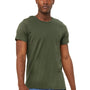 Bella + Canvas Mens USA Made Jersey Short Sleeve Crewneck T-Shirt - Military Green