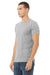 Bella + Canvas BC3001U Mens USA Made Jersey Short Sleeve Crewneck T-Shirt Heather Grey Model 3Q