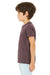 Bella + Canvas BC3001YCVC/3001YCVC Youth Jersey Short Sleeve Crewneck T-Shirt Heather Maroon Model Side