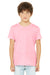 Bella + Canvas BC3001Y/3001Y Youth Jersey Short Sleeve Crewneck T-Shirt Pink Model Front
