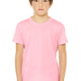 Bella + Canvas Youth Jersey Short Sleeve Crewneck T-Shirt - Pink