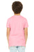 Bella + Canvas 3001Y Youth Jersey Short Sleeve Crewneck T-Shirt Pink Model Back