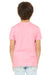 Bella + Canvas BC3001Y/3001Y Youth Jersey Short Sleeve Crewneck T-Shirt Pink Model Back