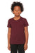 Bella + Canvas BC3001Y/3001Y Youth Jersey Short Sleeve Crewneck T-Shirt Maroon Model Front