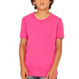 Bella + Canvas Youth Jersey Short Sleeve Crewneck T-Shirt - Berry Pink