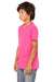 Bella + Canvas BC3001Y/3001Y Youth Jersey Short Sleeve Crewneck T-Shirt Berry Pink Model Side