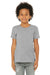 Bella + Canvas 3001Y Youth Jersey Short Sleeve Crewneck T-Shirt Heather Grey Model Front