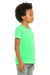 Bella + Canvas 3001Y Youth Jersey Short Sleeve Crewneck T-Shirt Neon Green Model Side