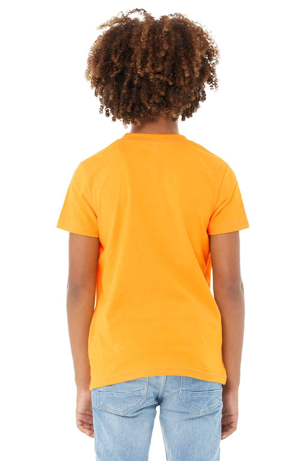 Bella + Canvas BC3001Y/3001Y Youth Jersey Short Sleeve Crewneck T-Shirt Gold Model Back