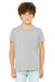 Bella + Canvas BC3001YCVC/3001YCVC Youth Jersey Short Sleeve Crewneck T-Shirt Heather Stone Model Front