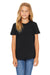 Bella + Canvas 3001Y Youth Jersey Short Sleeve Crewneck T-Shirt Vintage Black Model Front